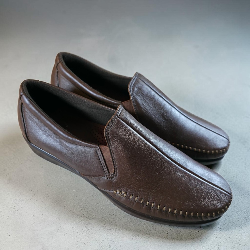SAS Women's Dream‎ Tripad Comfort Slip-On Loafer Brown Leather Shoe Size 9.5 New